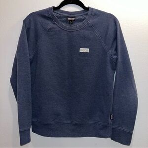 Patagonia Organic Cotton Navy Blue Crewneck Pullover Sweatshirt Size Small